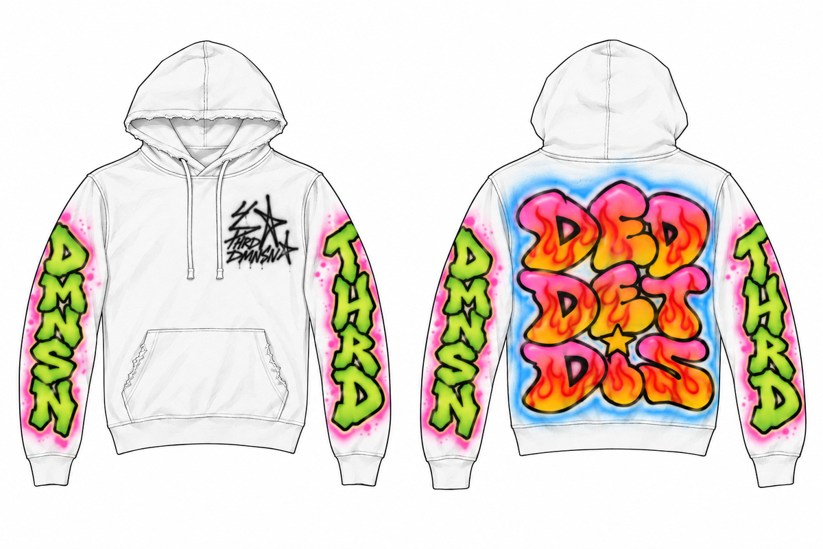 ‘INFERNO’ Airbrushed Graffiti Hoodie